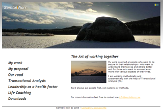 The front page of 'Samtal i Norr'.